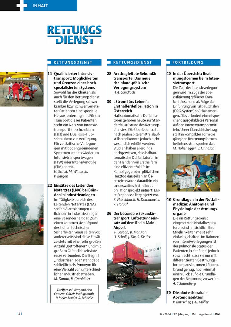 RETTUNGSDIENST 12/2004