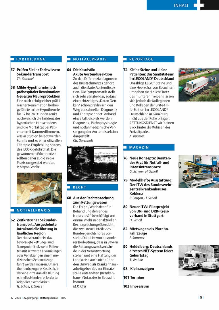 RETTUNGSDIENST 12/2004