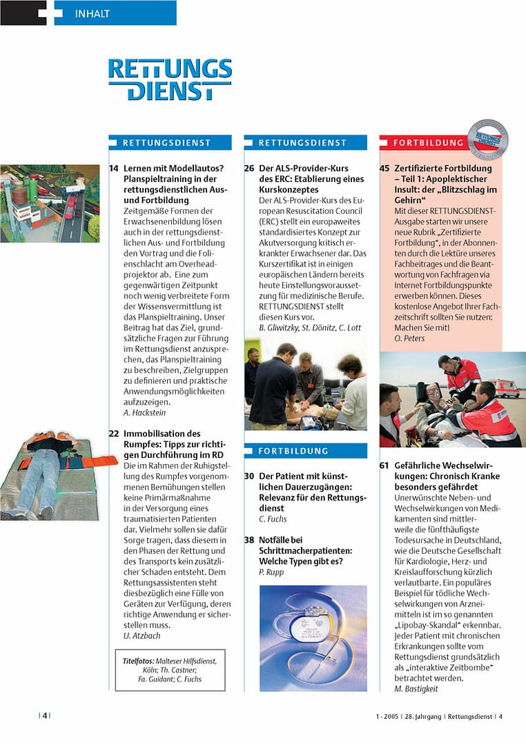 RETTUNGSDIENST 01/2005