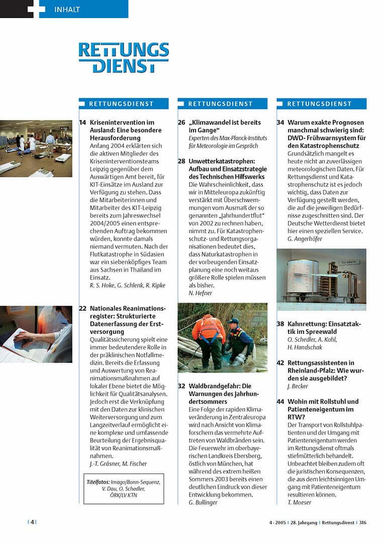RETTUNGSDIENST 04/2005