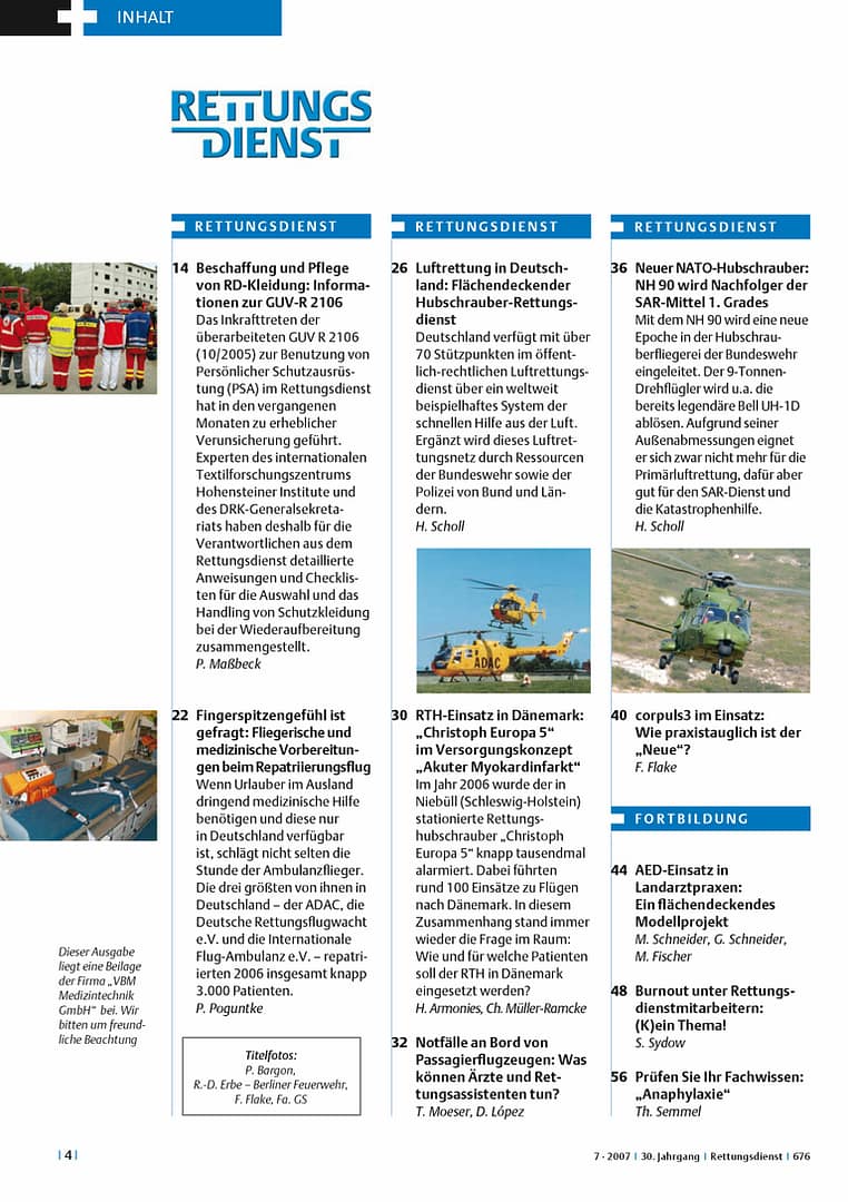 RETTUNGSDIENST 07/2007