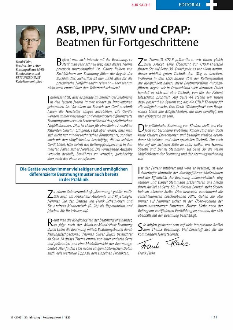 RETTUNGSDIENST 11/2007