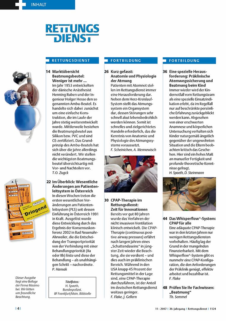 RETTUNGSDIENST 11/2007