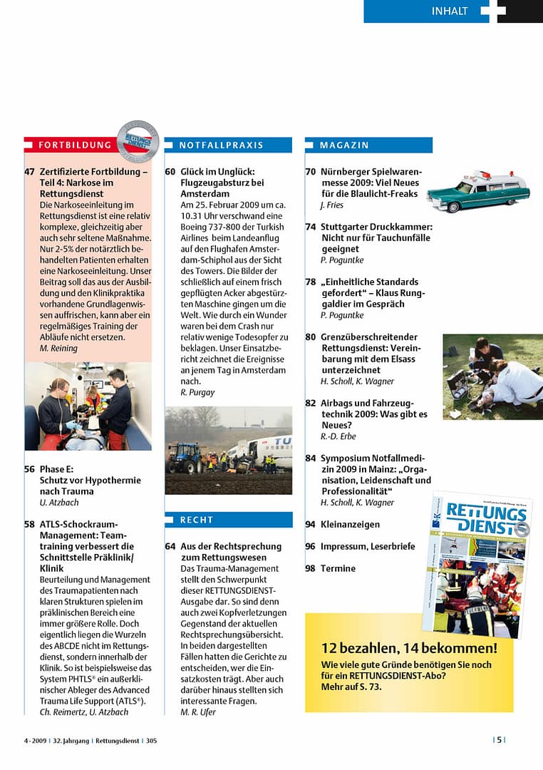 RETTUNGSDIENST 04/2009
