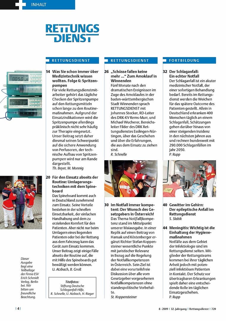 RETTUNGSDIENST 08/2009