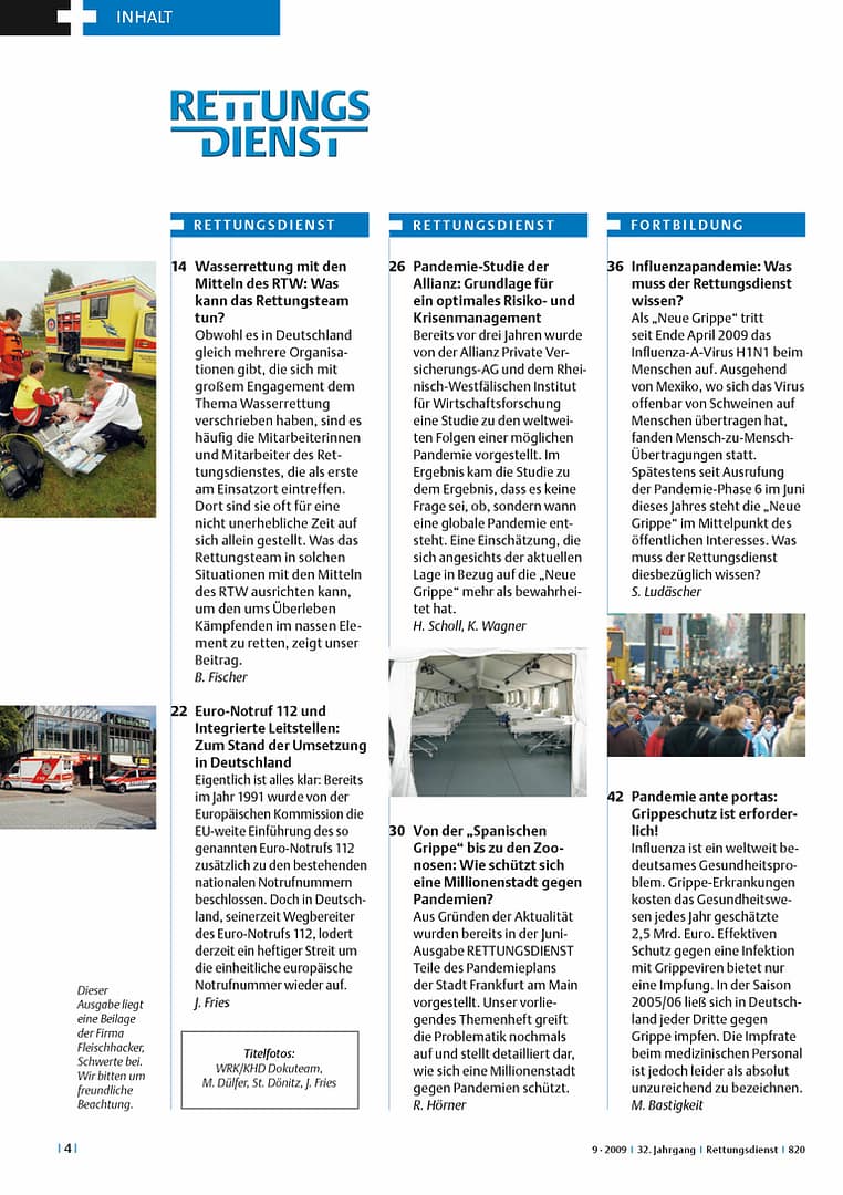 RETTUNGSDIENST 09/2009