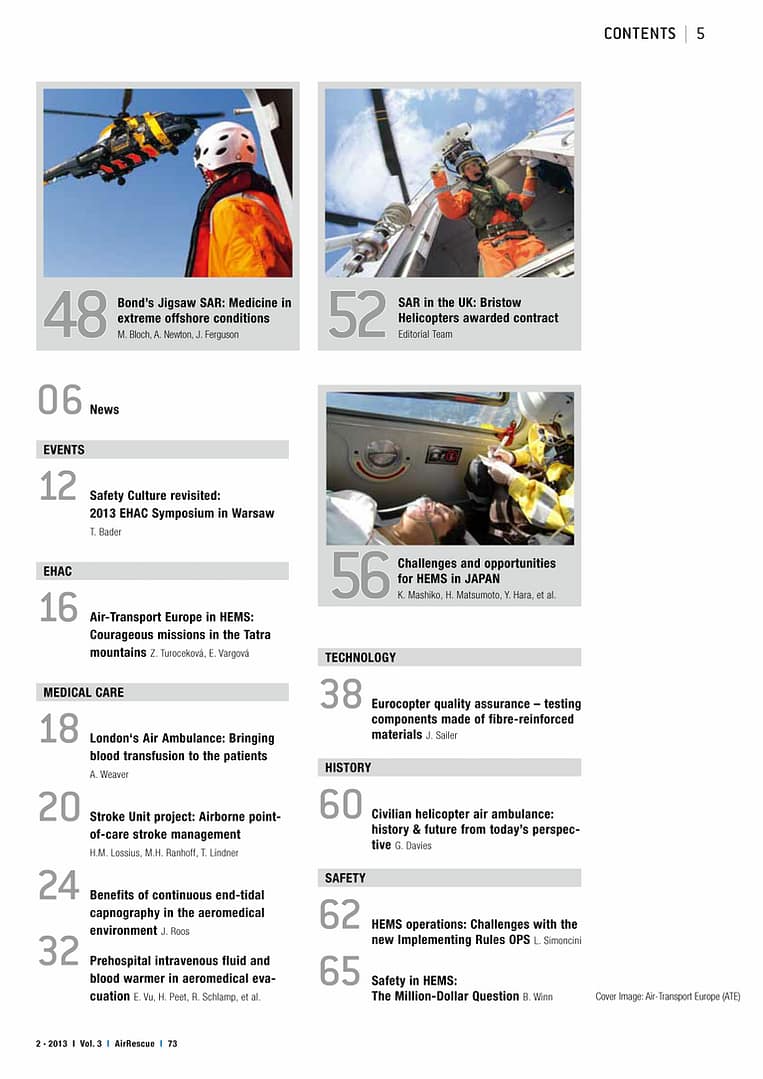 AirRescue Magazine - MEDICAL CARE 1