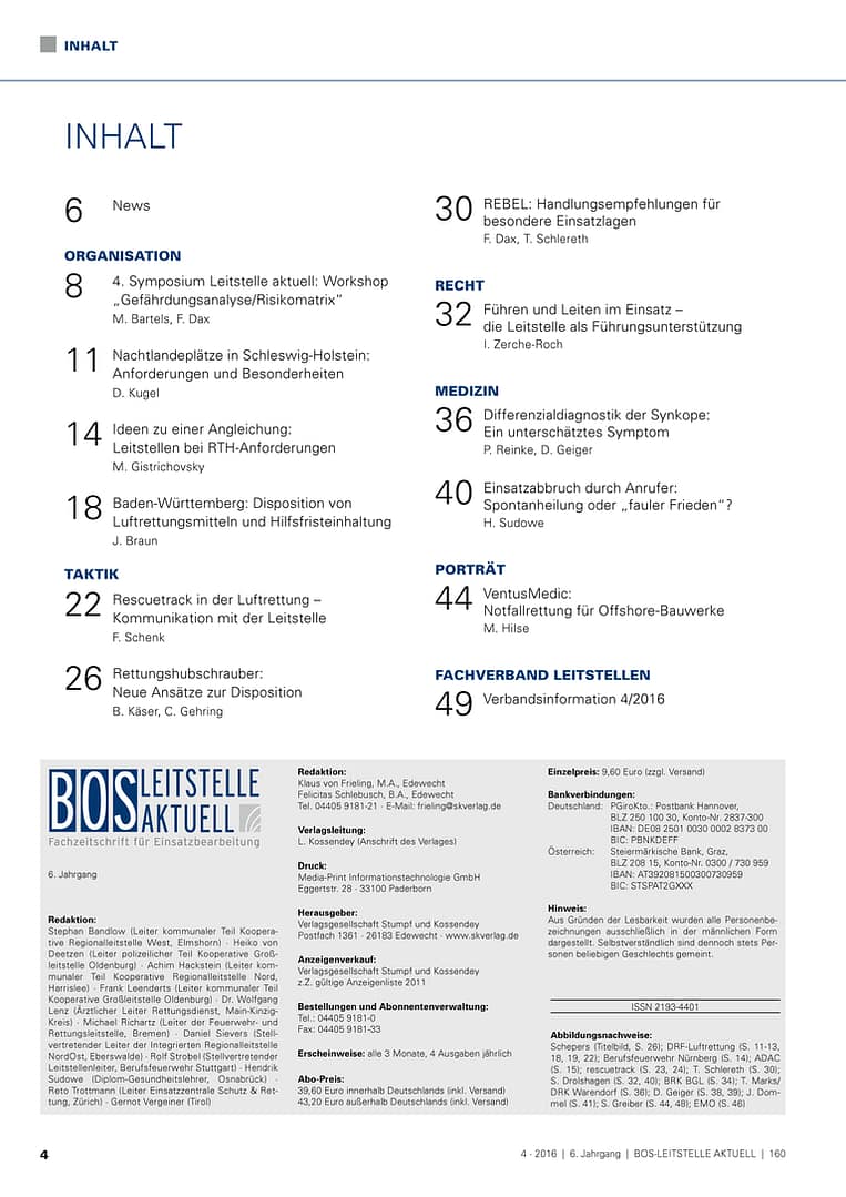 BOS LEITSTELLE AKTUELL 4/2016 - Leitstellentechnik