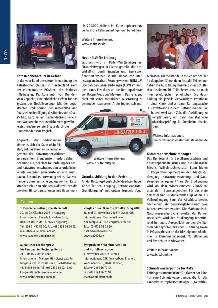 IM EINSATZ 04/2006 - Fahrzeug Konzepte