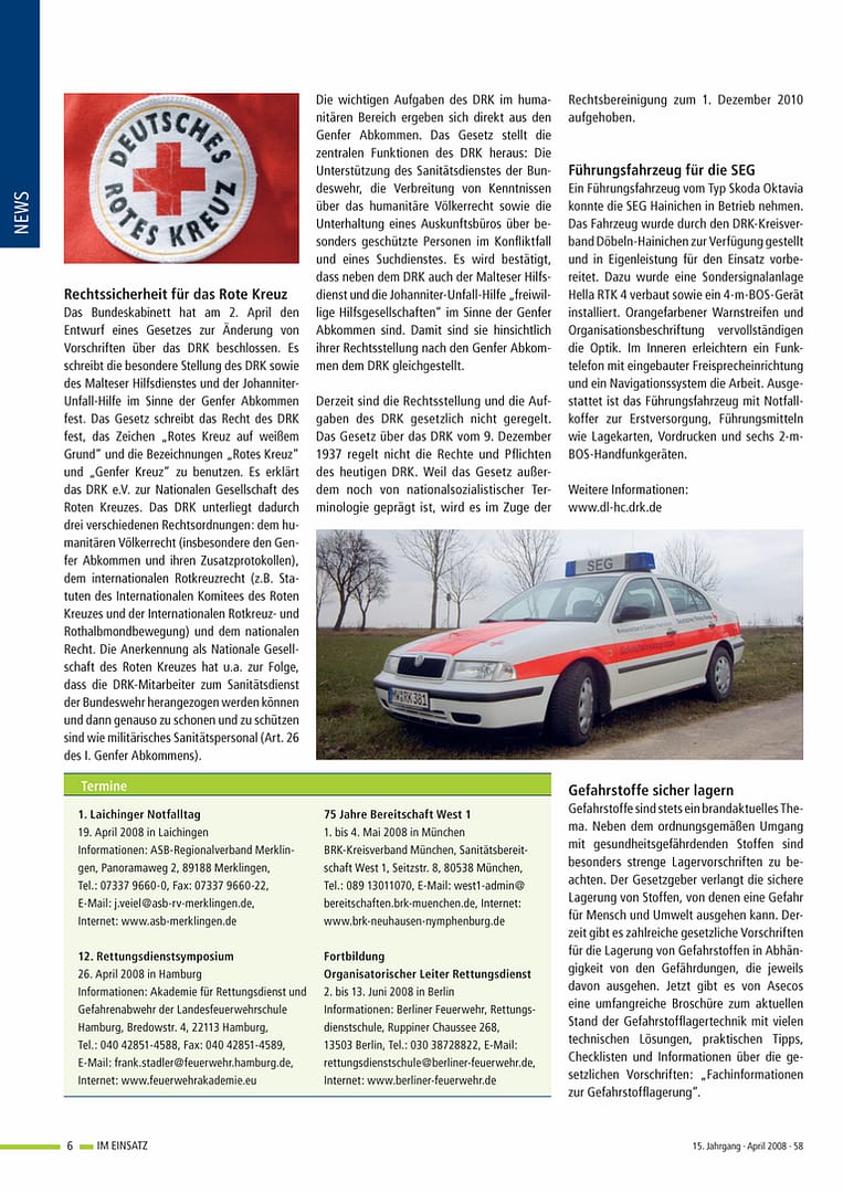 IM EINSATZ 02/2008 - Klare Strukturen, klare Konzepte