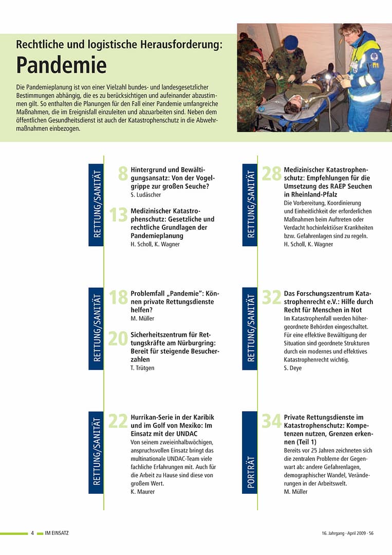 IM EINSATZ 02/2009 - Pandemie