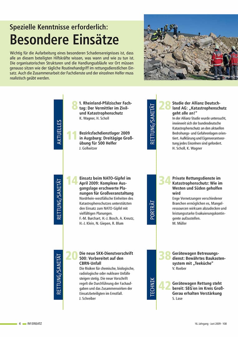 IM EINSATZ 03/2009 - Spezielle Kenntnisse erforderlich