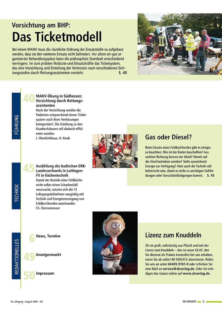 IM EINSATZ 04/2009 - Planung und Kooperation unerlässlich