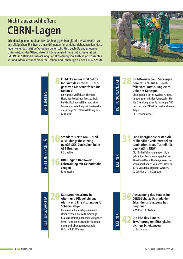 IM EINSATZ 06/2009 - CBRN