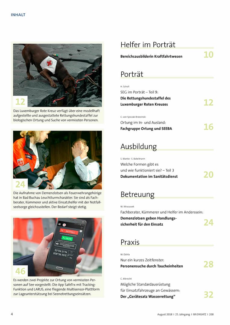 IM EINSATZ 04/2018 - Personensuche
