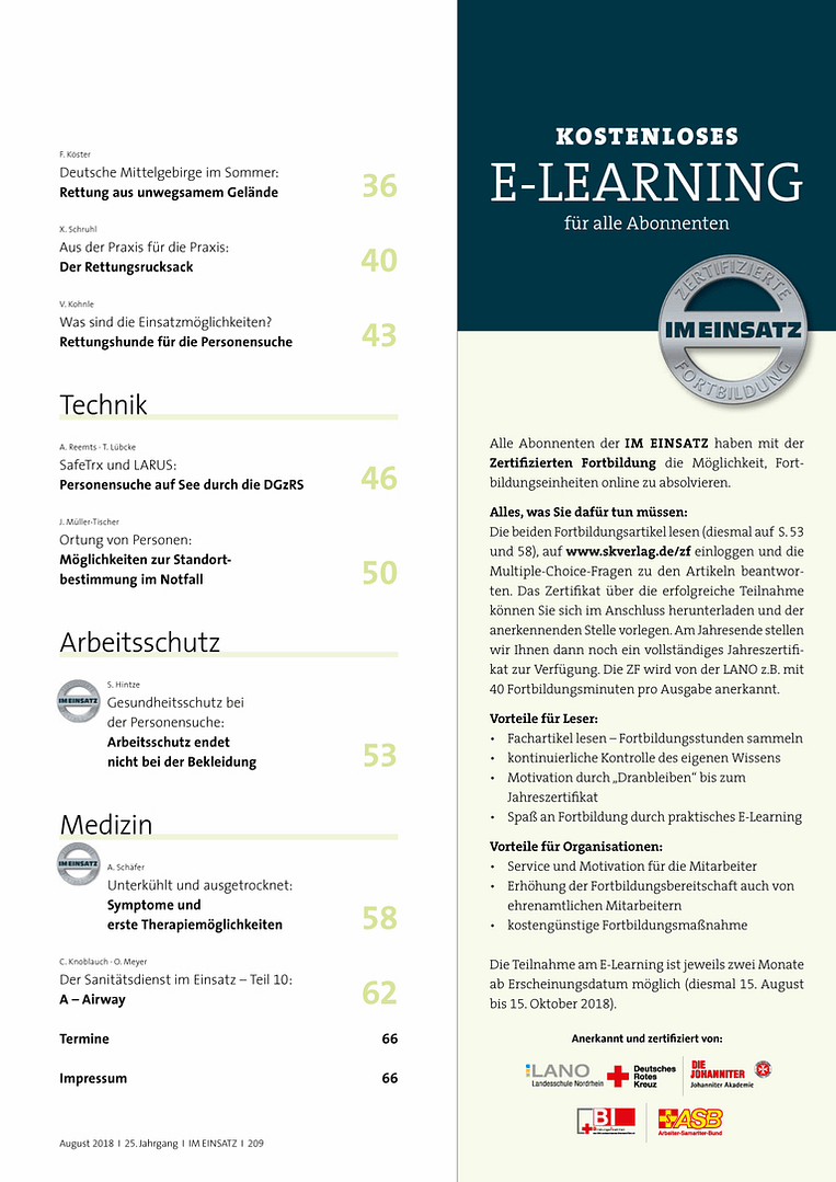 IM EINSATZ 04/2018 - Personensuche