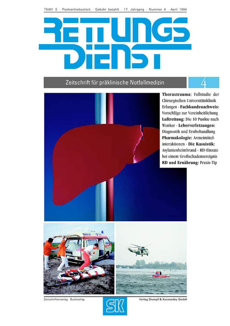 RETTUNGSDIENST 04/1994