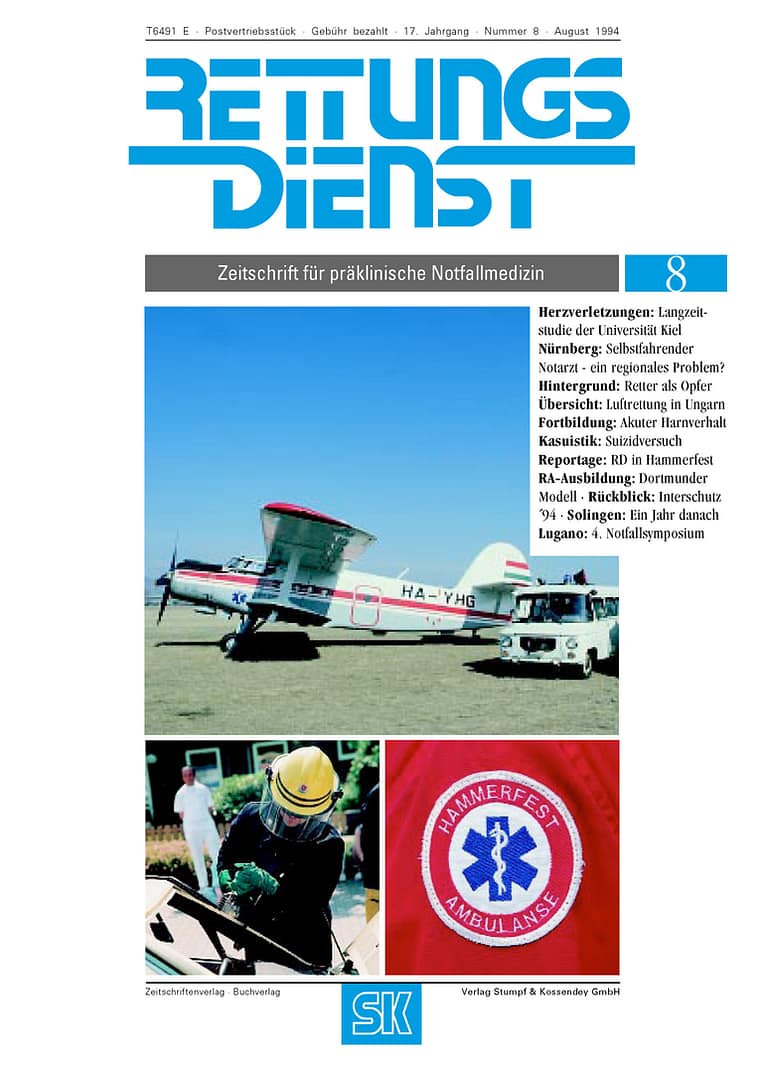 RETTUNGSDIENST 08/1994