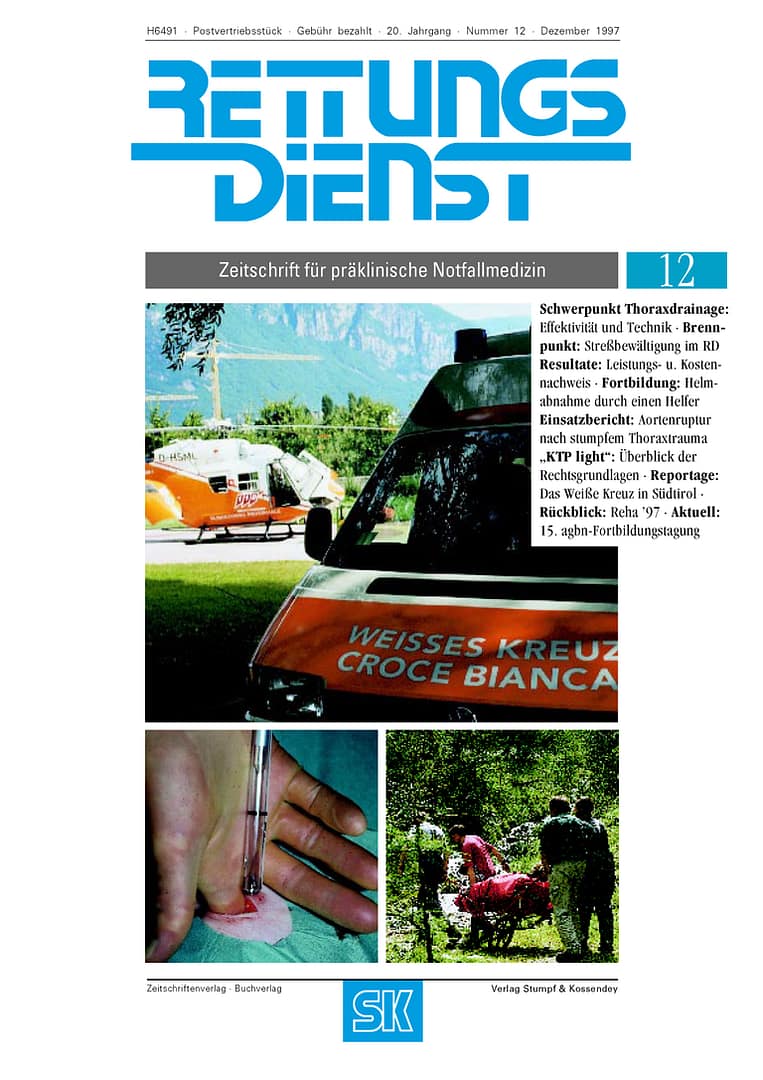 RETTUNGSDIENST 12/1997