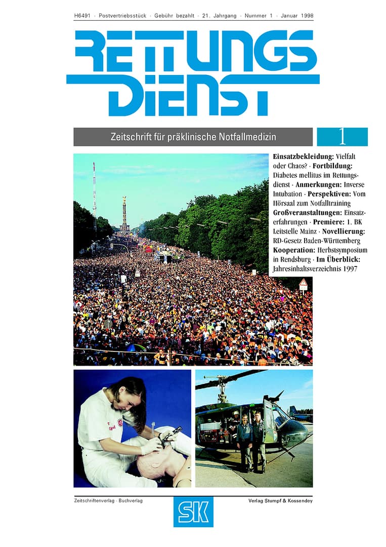 RETTUNGSDIENST 01/1998