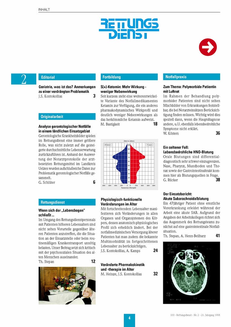 RETTUNGSDIENST 02/1998