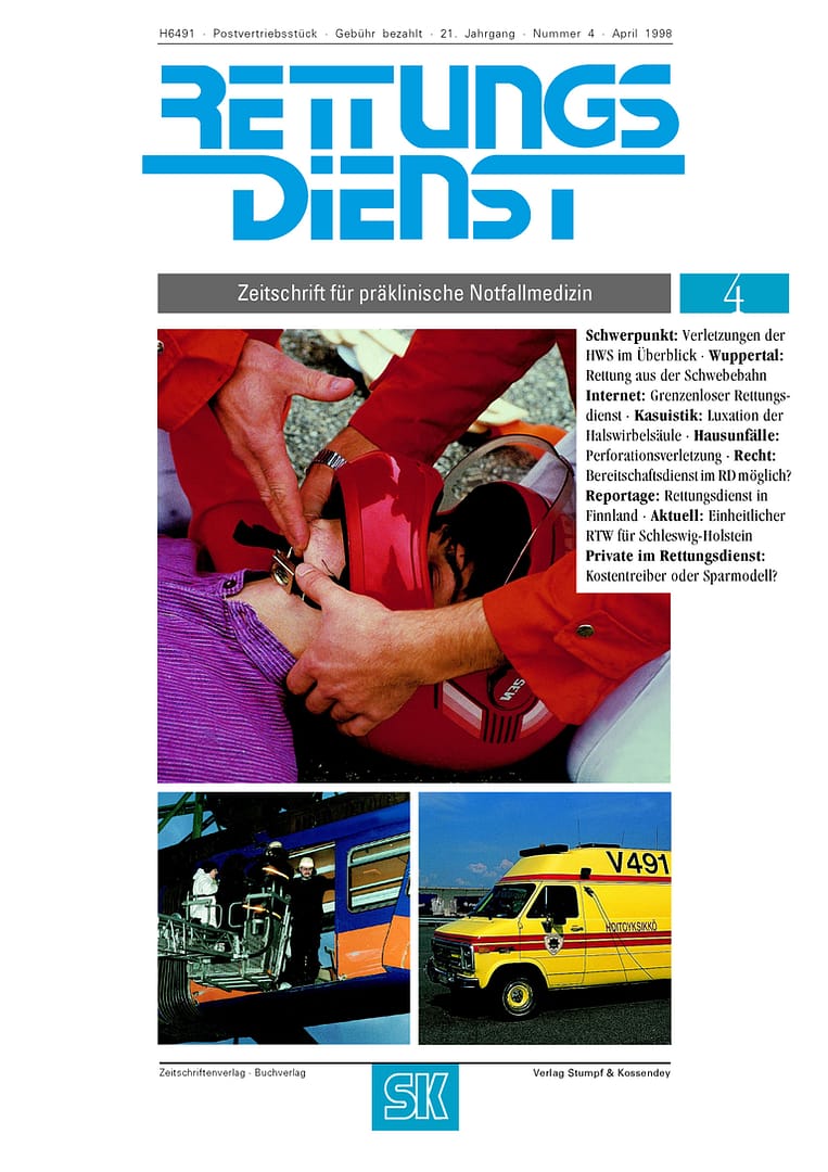 RETTUNGSDIENST 04/1998