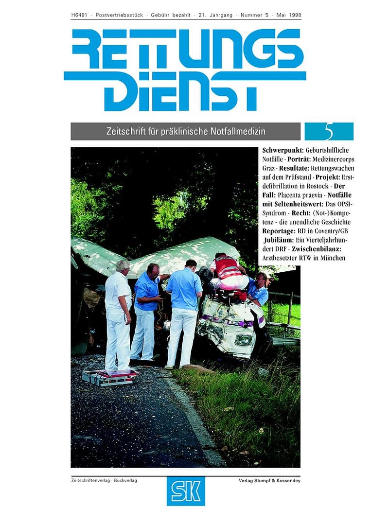 RETTUNGSDIENST 05/1998