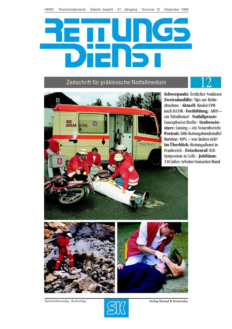 RETTUNGSDIENST 12/1998