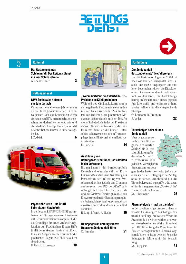 RETTUNGSDIENST 05/1999