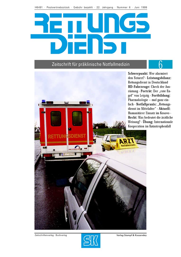 RETTUNGSDIENST 06/1999