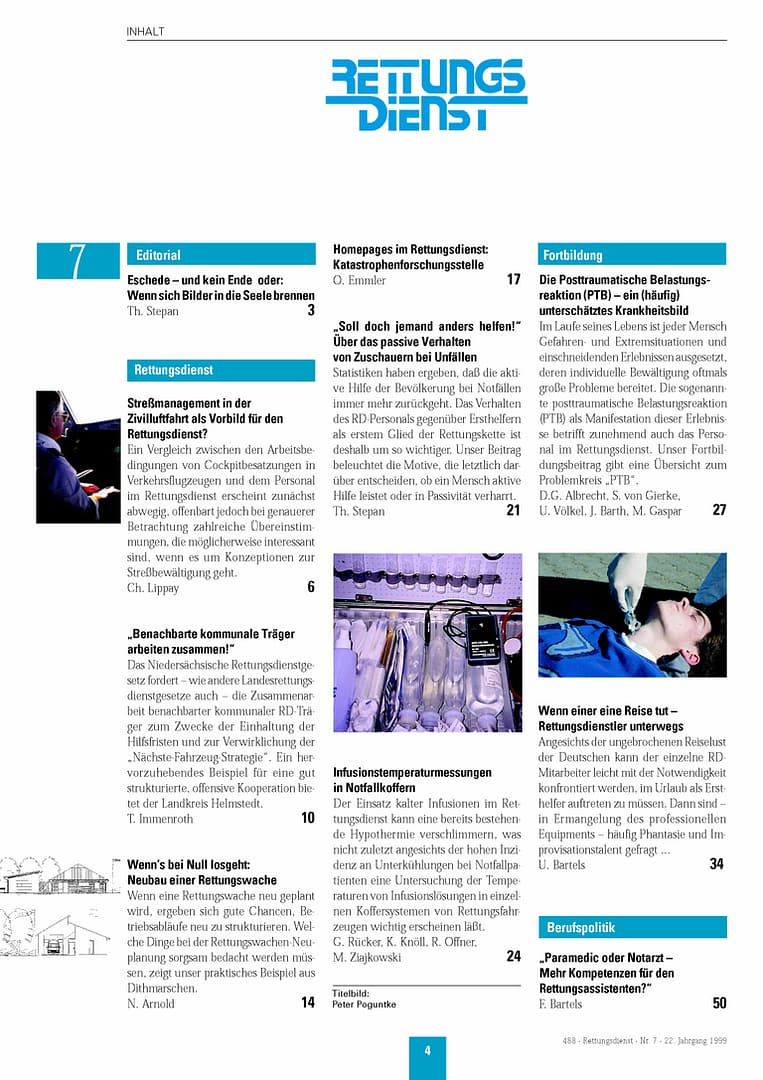 RETTUNGSDIENST 07/1999