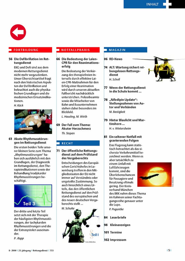 RETTUNGSDIENST 08/2000