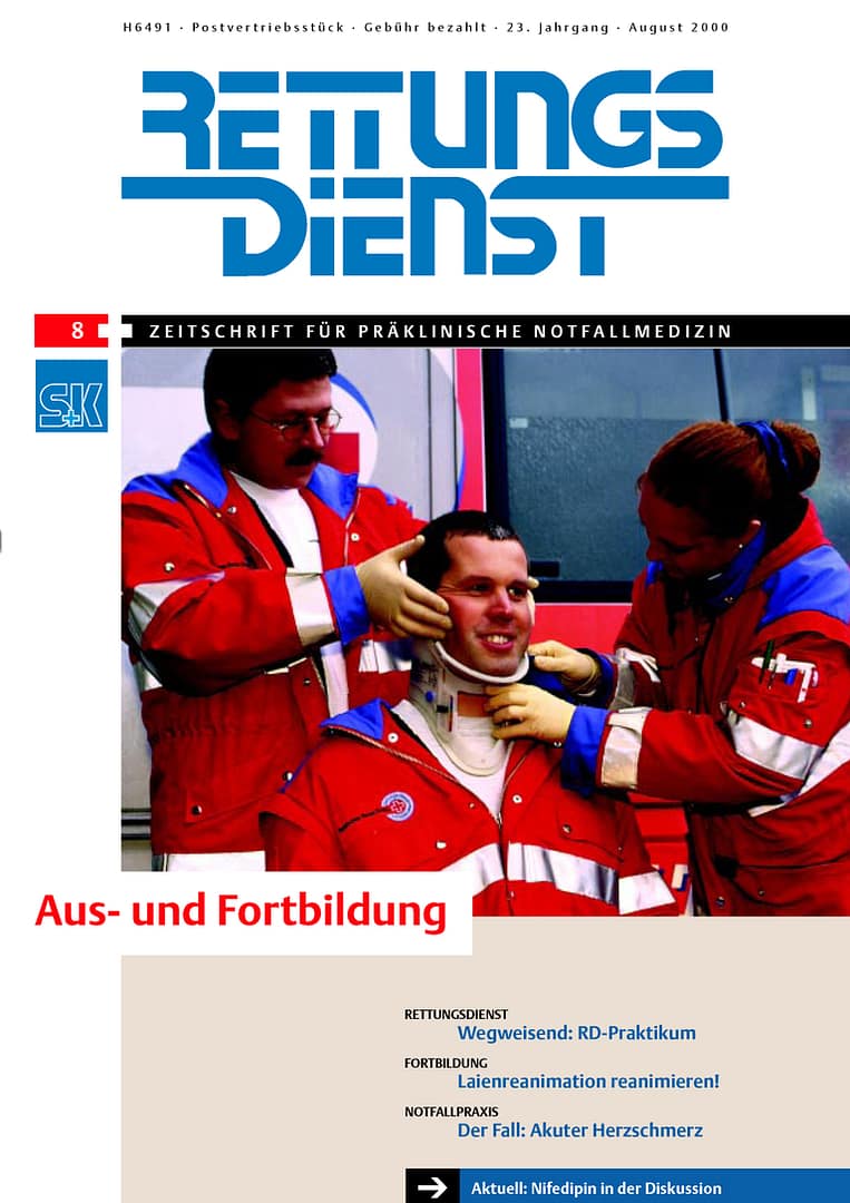RETTUNGSDIENST 08/2000