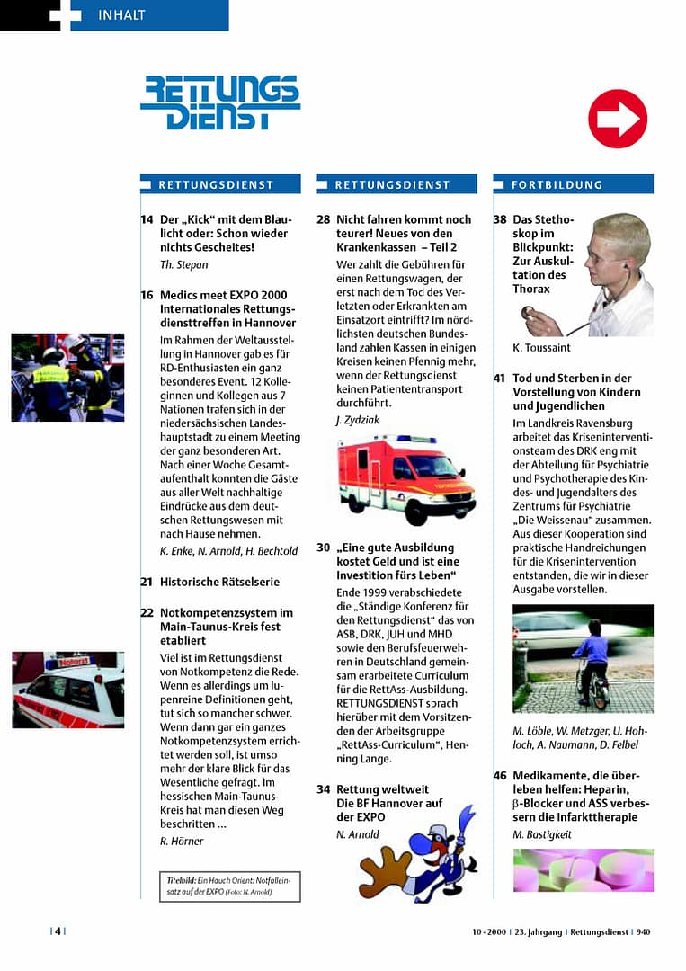 RETTUNGSDIENST 10/2000