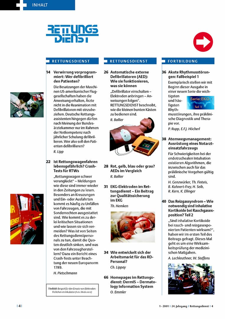 RETTUNGSDIENST 01/2001