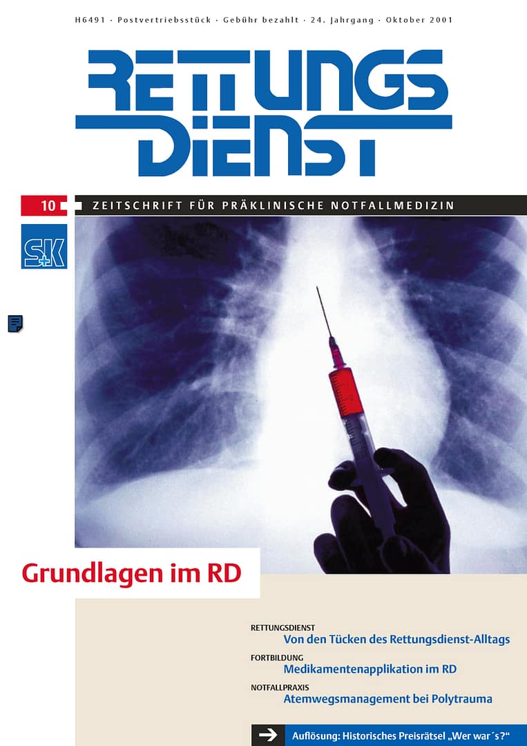 RETTUNGSDIENST 10/2001