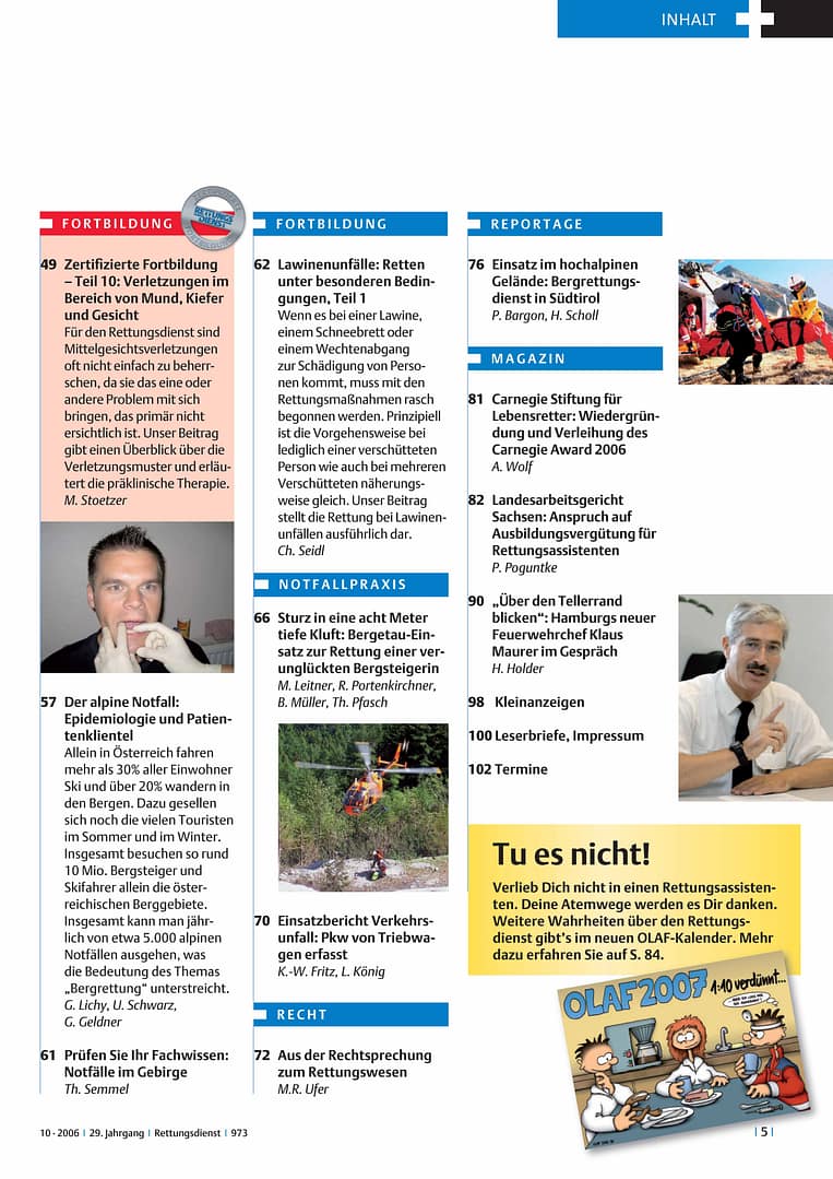 RETTUNGSDIENST 01/2006