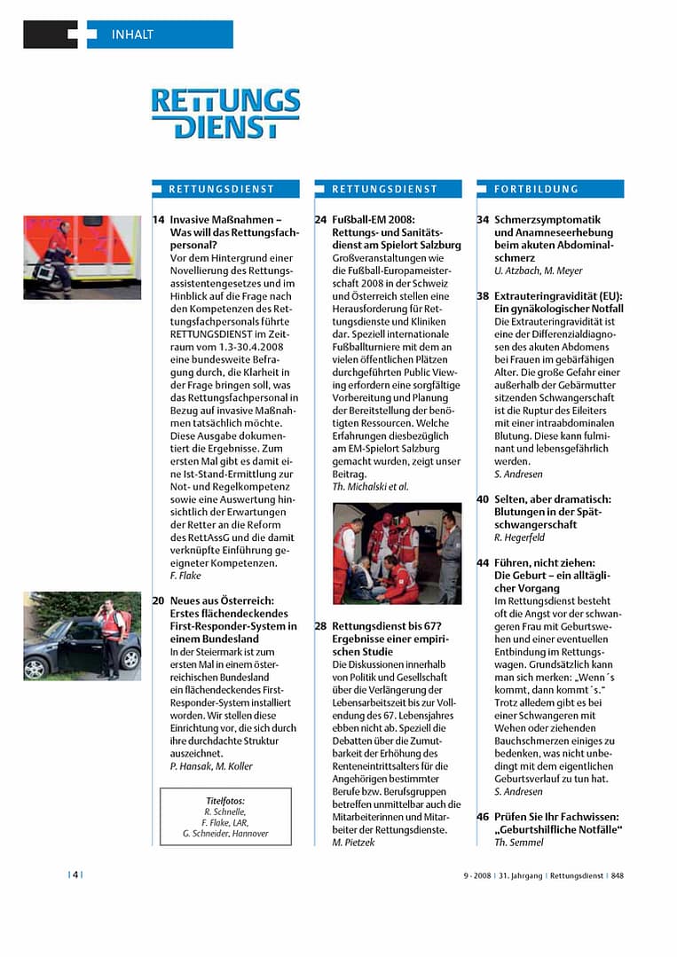 RETTUNGSDIENST 09/2008