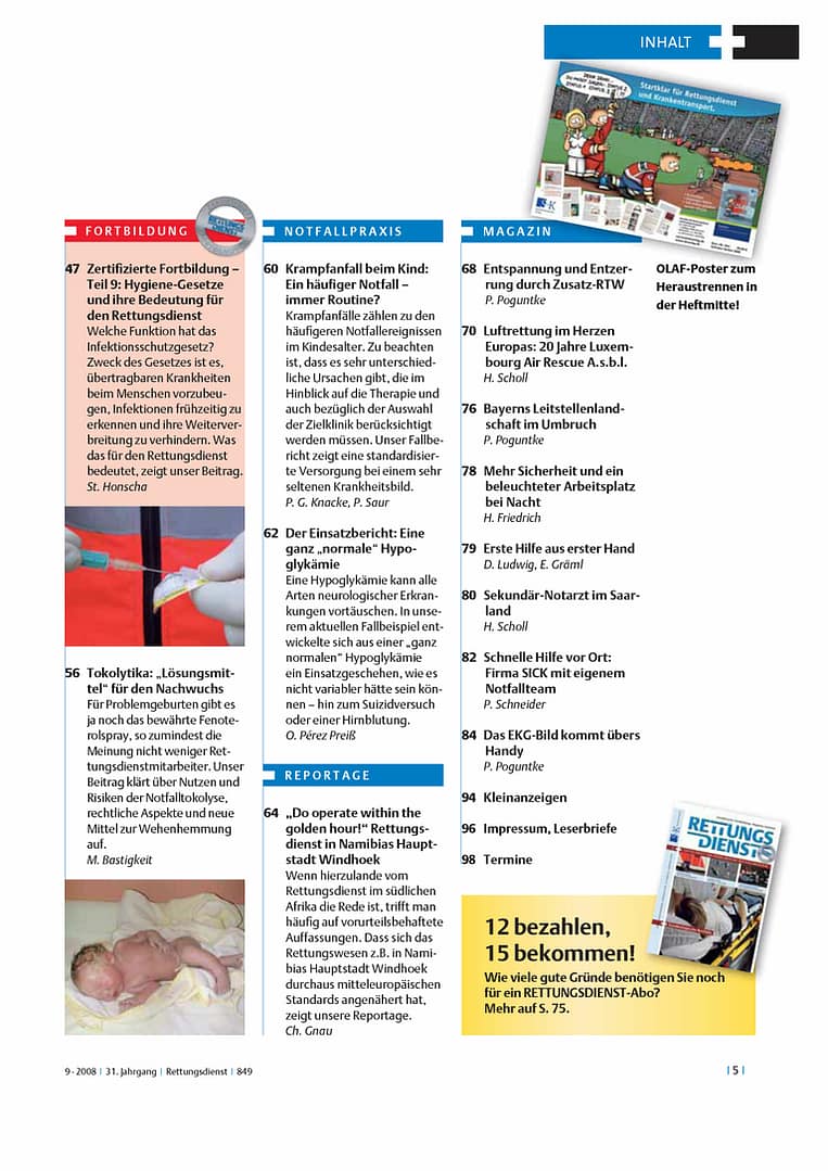 RETTUNGSDIENST 09/2008