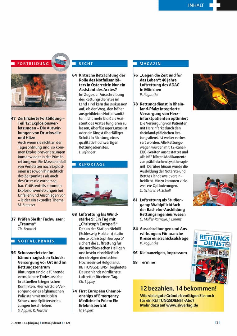 RETTUNGSDIENST 12/2010