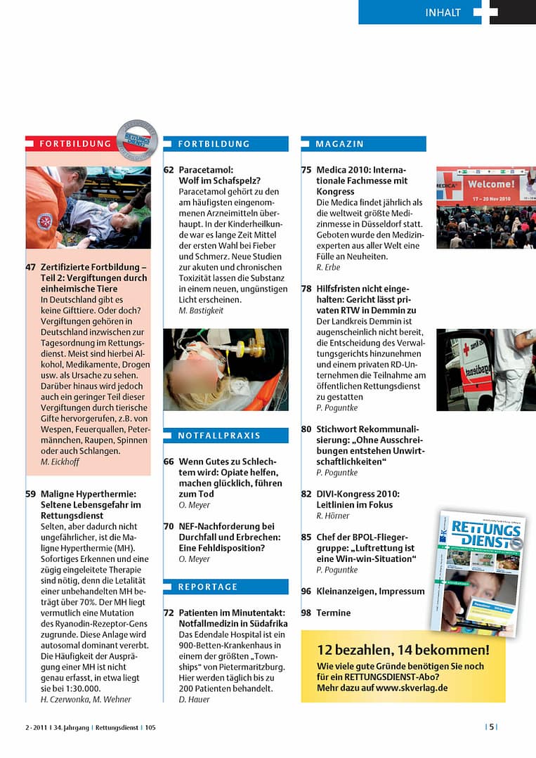 RETTUNGSDIENST 02/2011