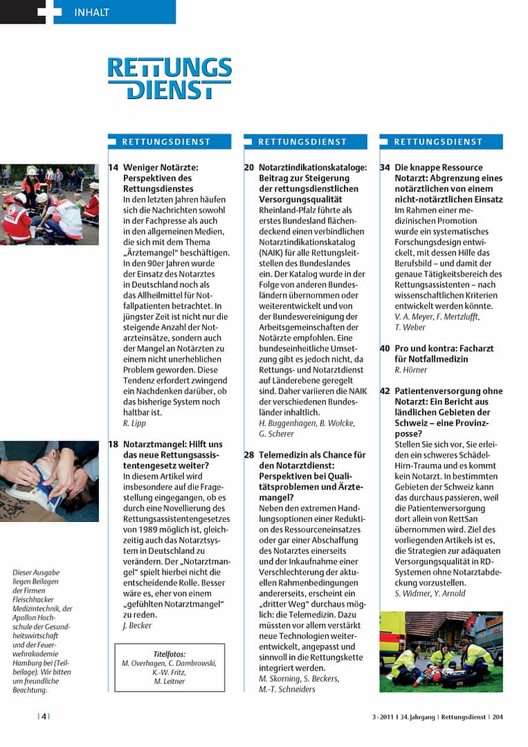 RETTUNGSDIENST 03/2011