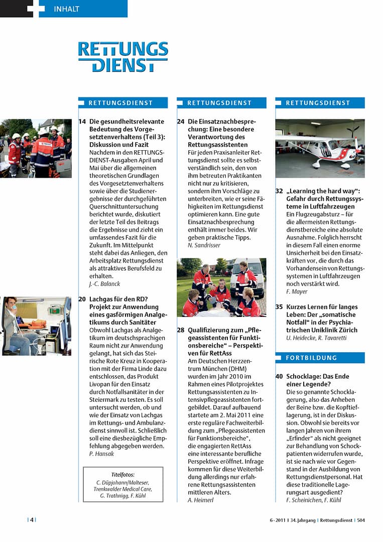 RETTUNGSDIENST 06/2011