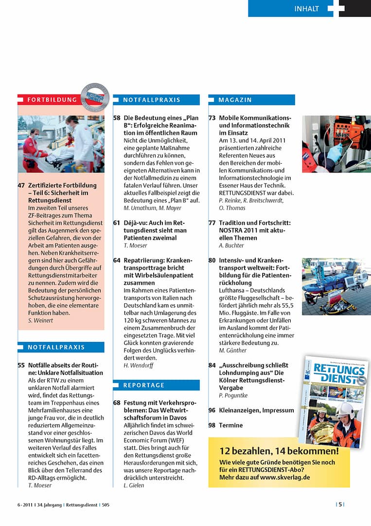 RETTUNGSDIENST 06/2011