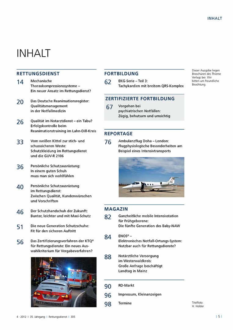 RETTUNGSDIENST 04/2012