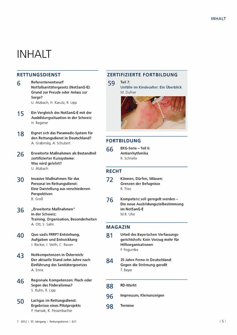 RETTUNGSDIENST 07/2012