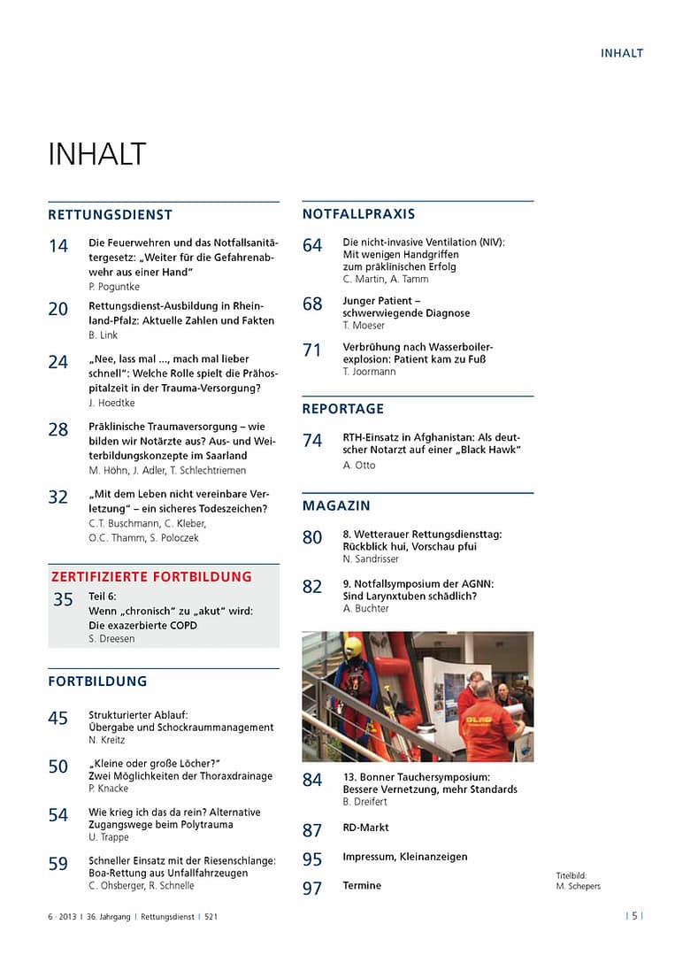 RETTUNGSDIENST 06/2013