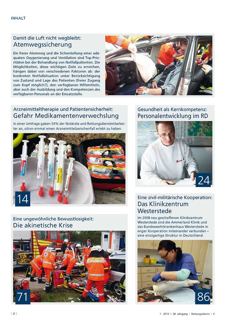 RETTUNGSDIENST 01/2015
