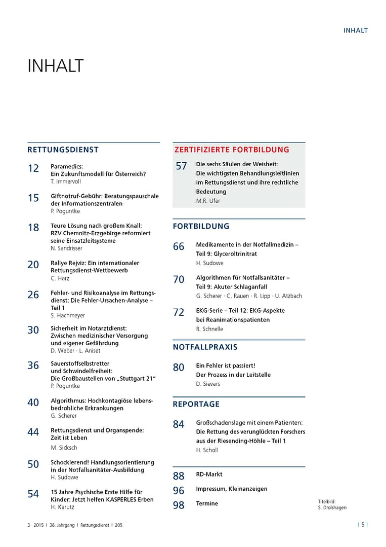 RETTUNGSDIENST 03/2015