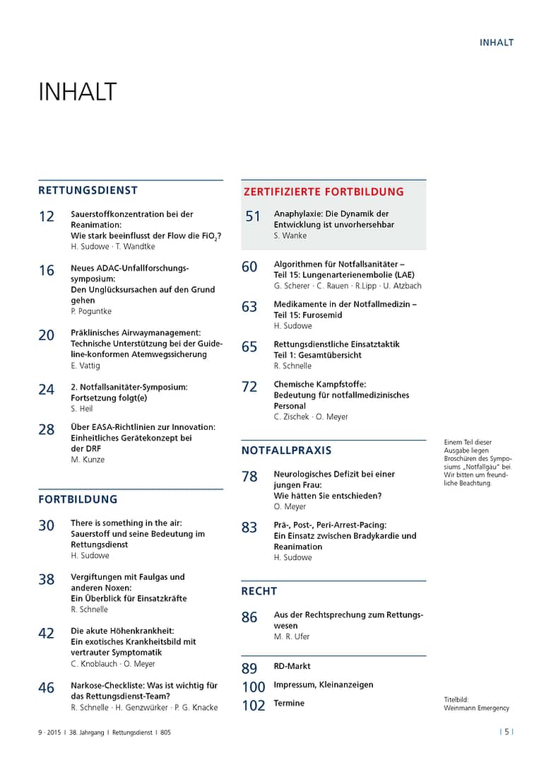 RETTUNGSDIENST 09/2015